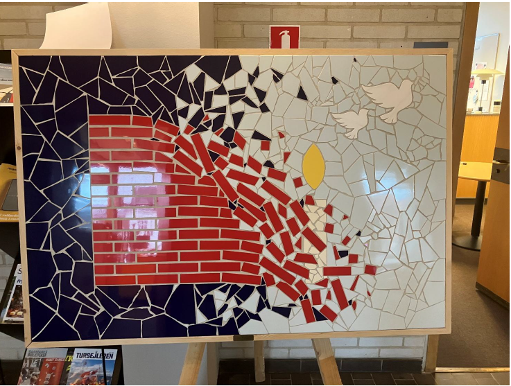 Billede af den mosaik, der vandt frihedsporisen
