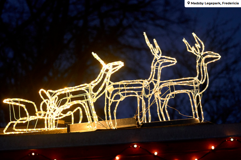 Billede af lysende rensdyr