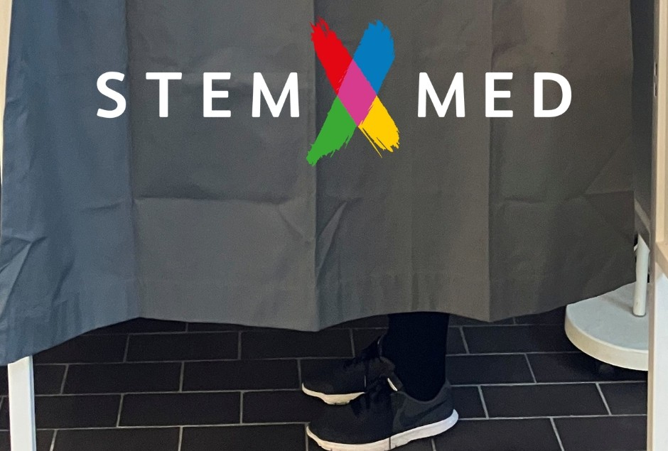 Billede af stemmeboks (med teksten stem med)