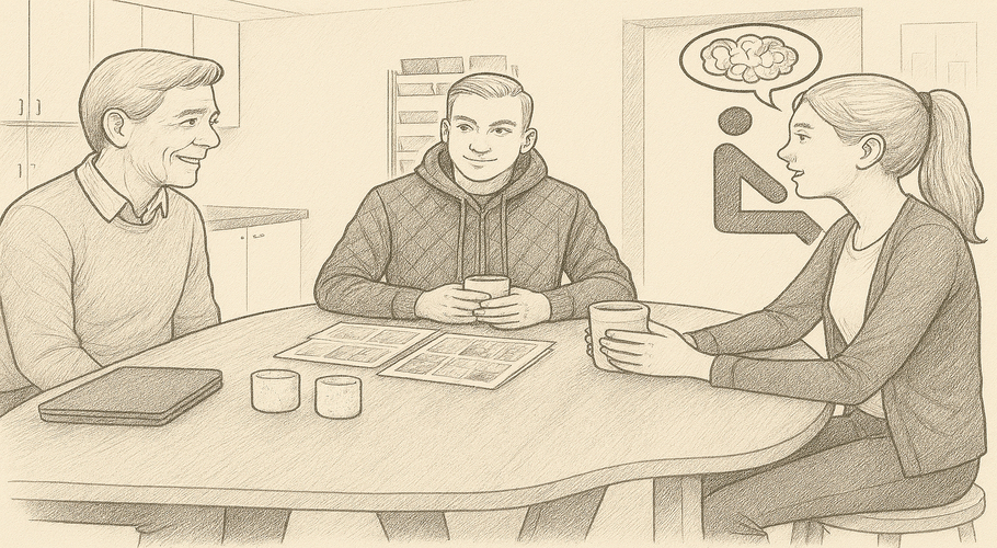 Studerende på automationsteknologuddannelsen arbejder sammen