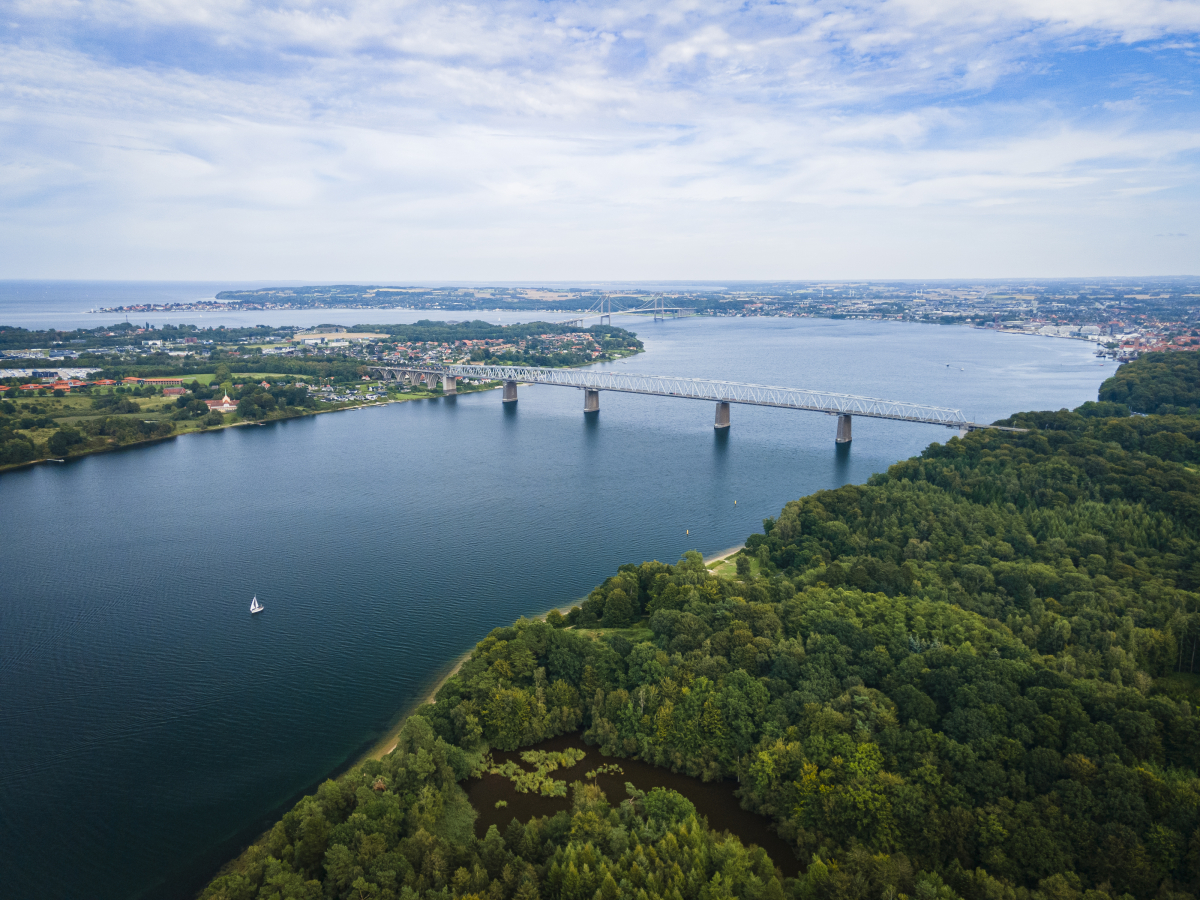 Luftfoto af Lillebælt