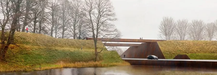 Billede af volden hvor Sjællandsgade, Vester Voldgade og Prangervej mødes.