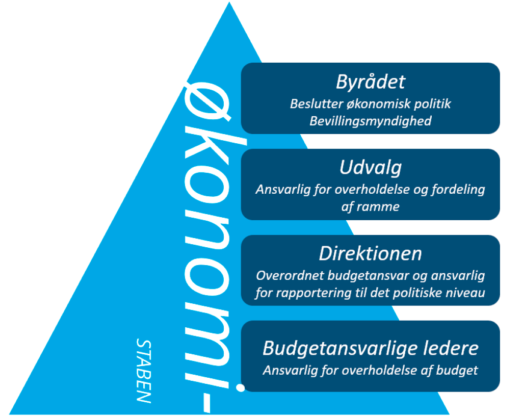 Roller og ansvar er i ”Principper for økonomistyring” beskrevet detaljeret i forhold til budgetlægning