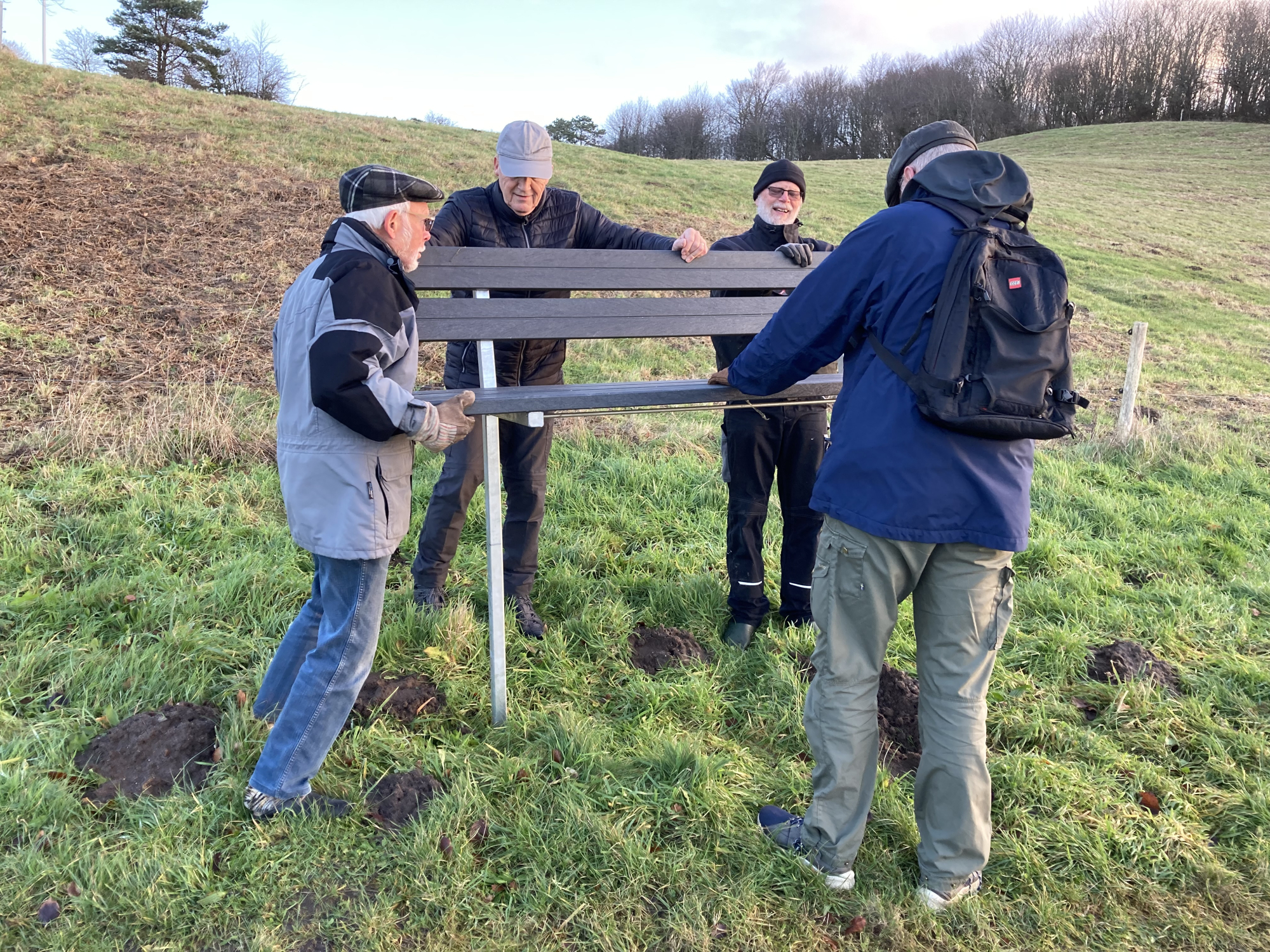 Ny bænk i naturområdet