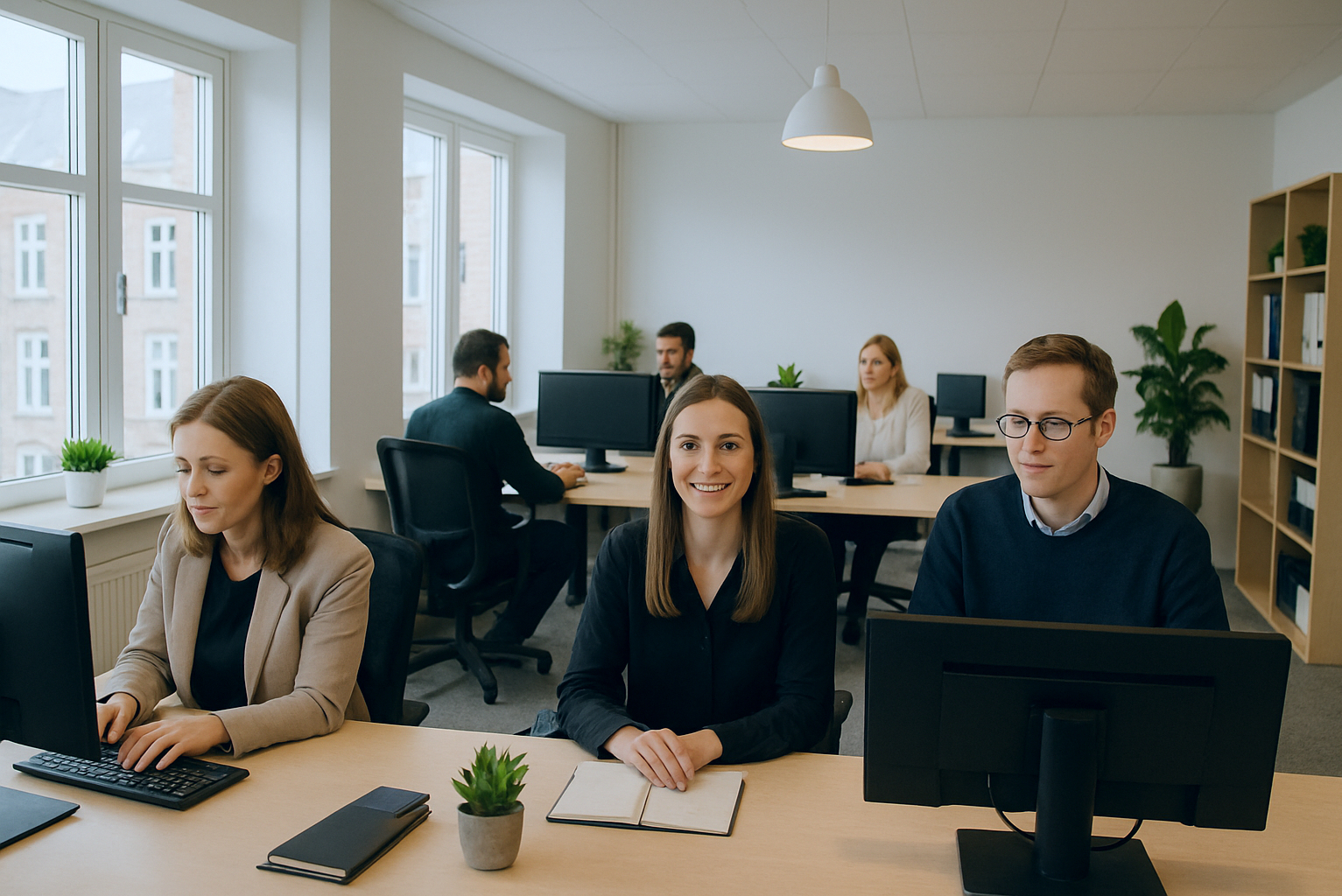 dine medarbejder på kontor, Ai genereret billede